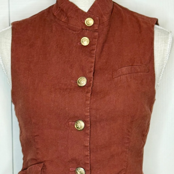 Rag & Bone Women's Slade Linen-Blend Vest Size 4 - Picture 2 of 14